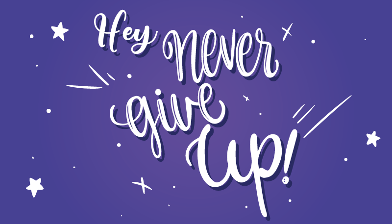 Hey never give up custom rug - TenStickers