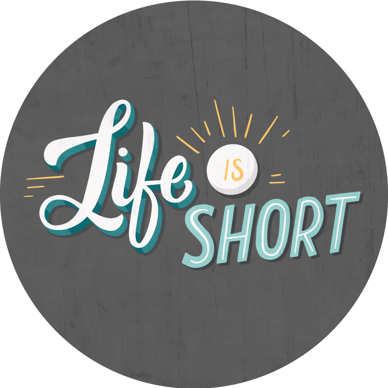 Life is short quote custom rug - TenStickers