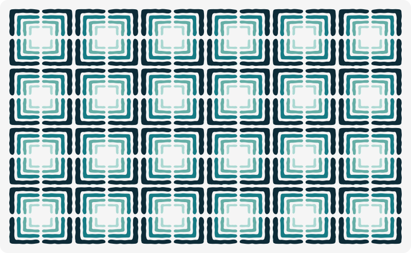 Abstract patterned shapes kitchen vinyl rug - TenStickers