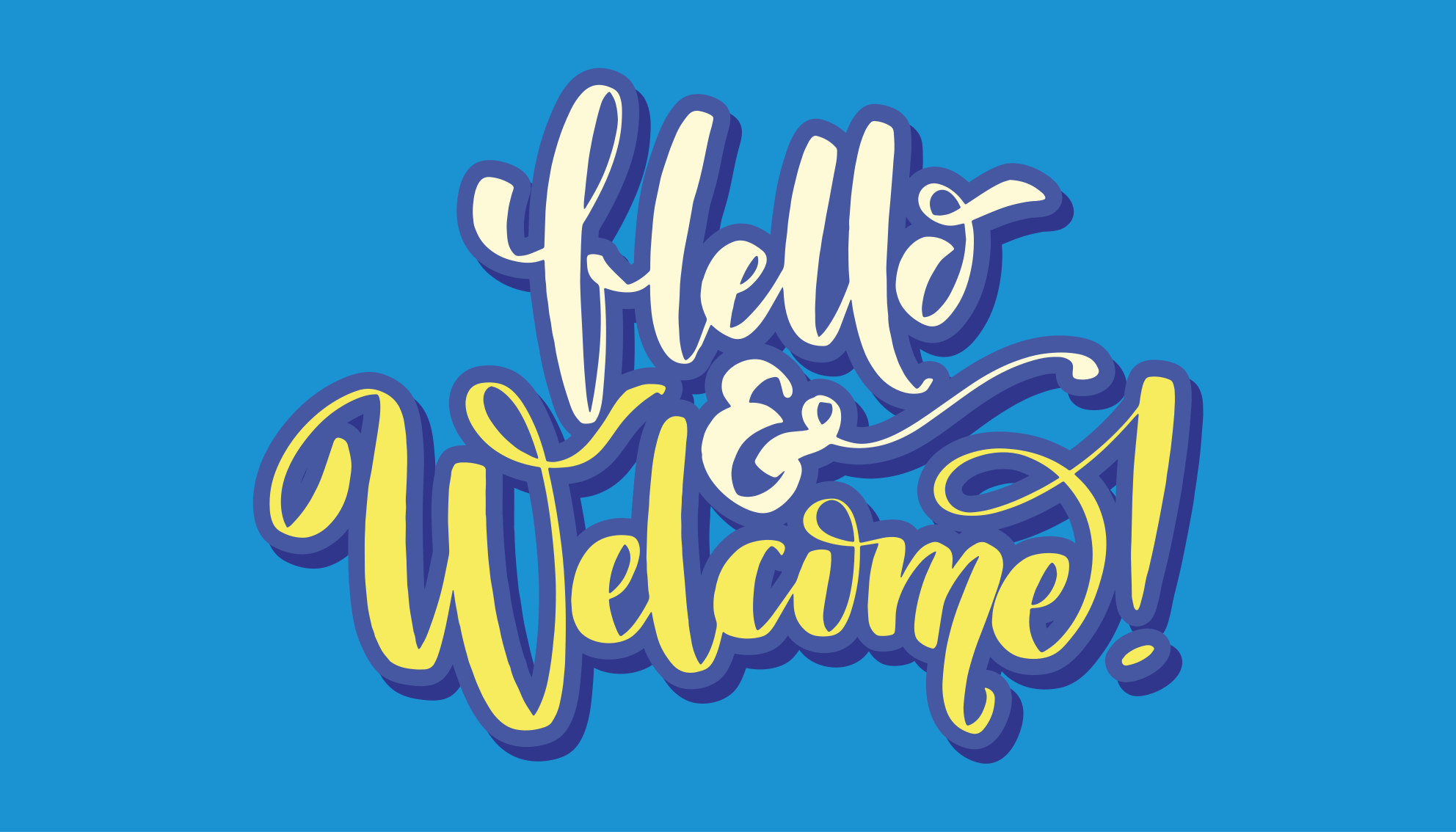 Hello and welcome entrance hall vinyl rug - TenStickers
