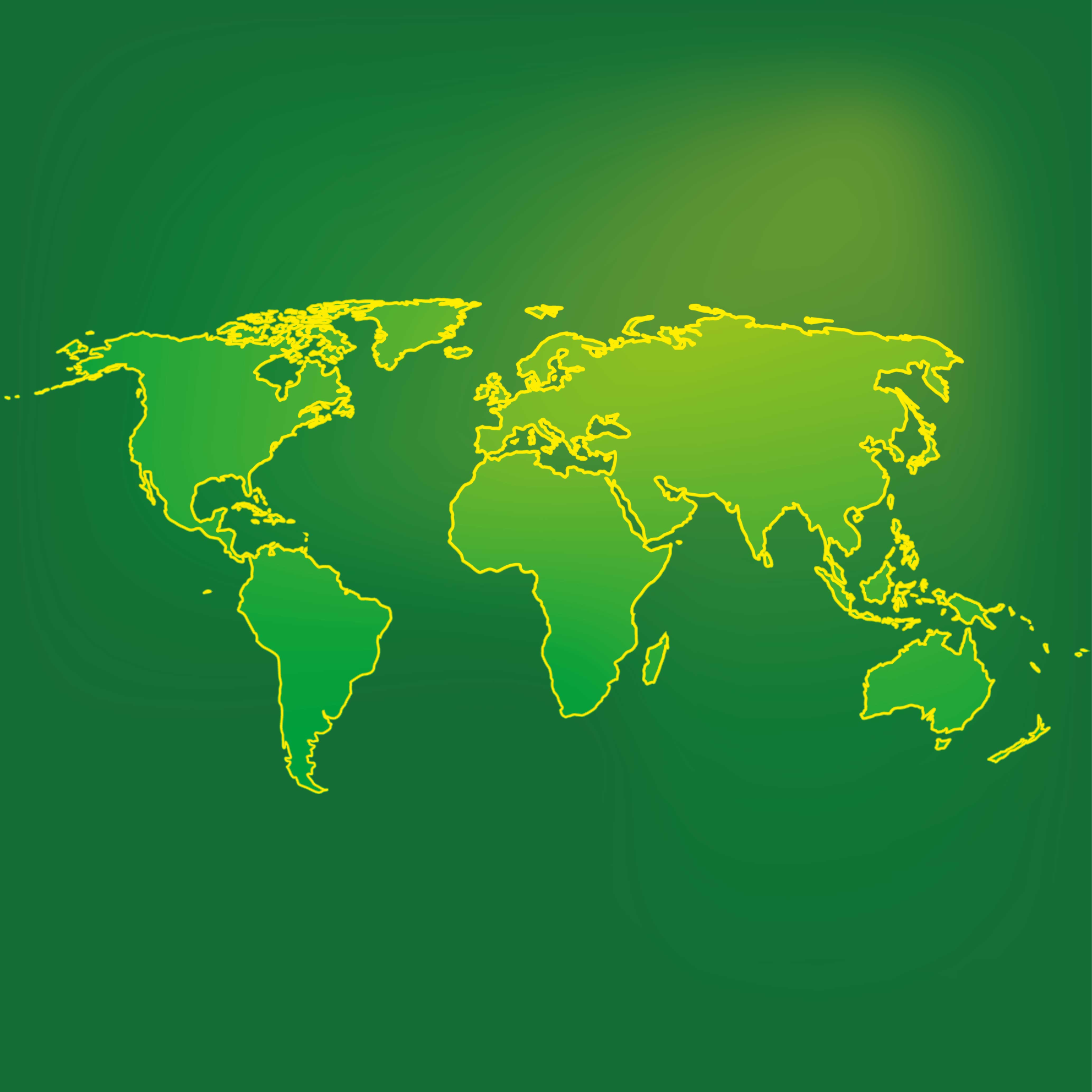 Green Earth Sketch world map vinyl rug - TenStickers