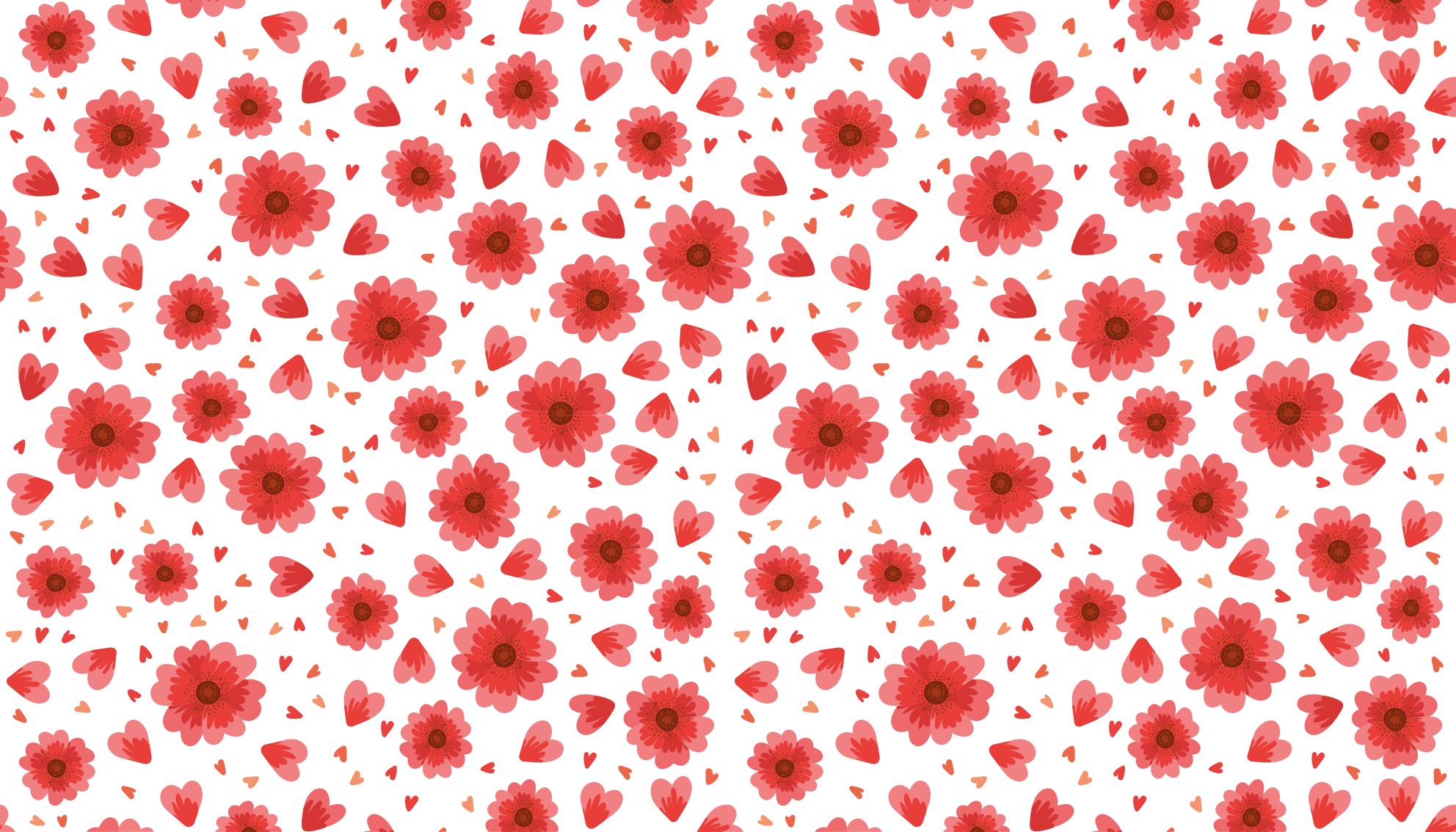 Floral vinyl rug floral heart design - TenStickers