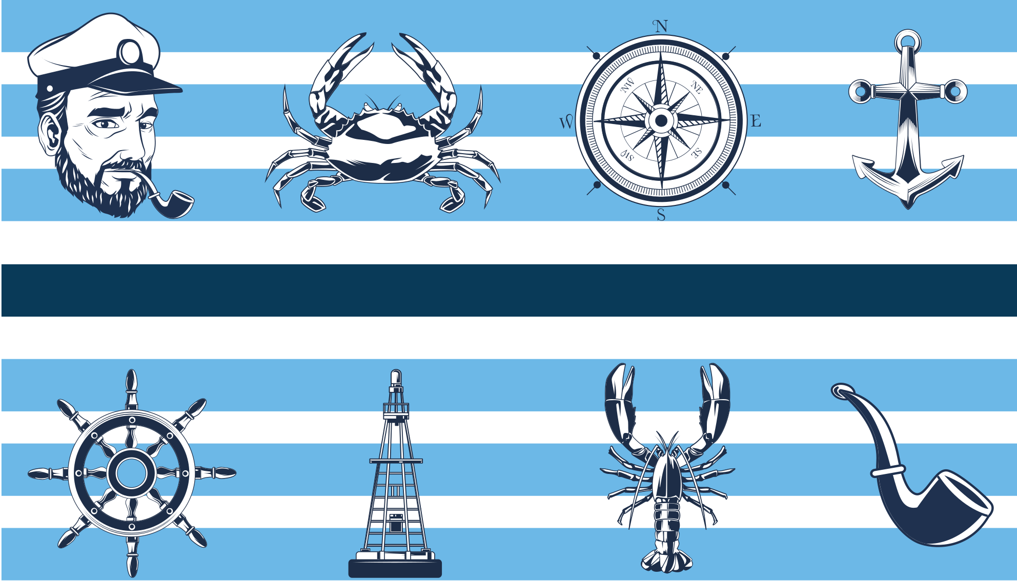 Coastal Nautical Themes bathroom vinyl rug - TenStickers