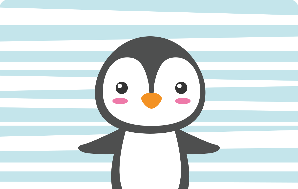 Happy penguin  animal vinyl rug - TenStickers