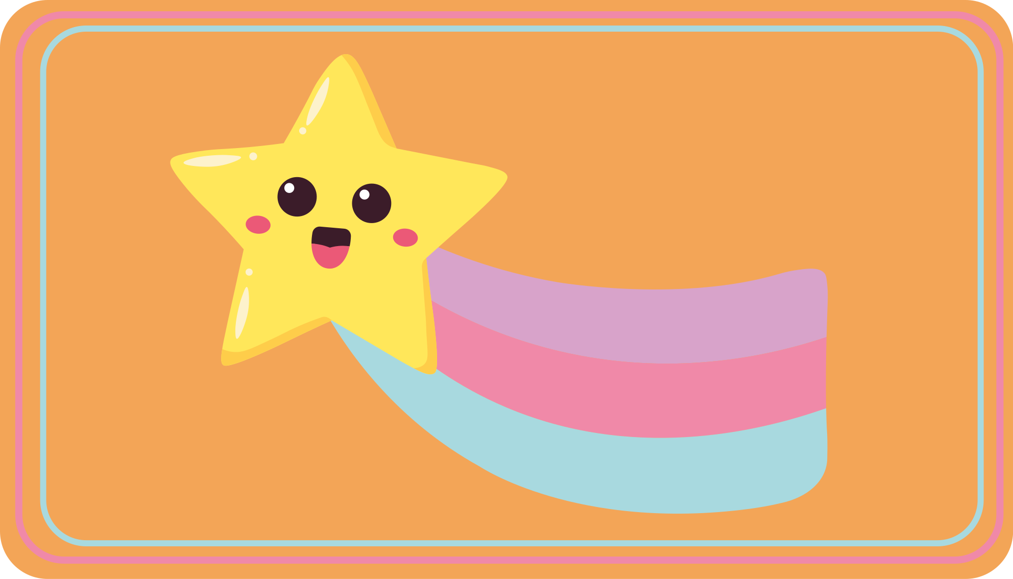 Smiling Star Rainbow kids vinyl rug - TenStickers
