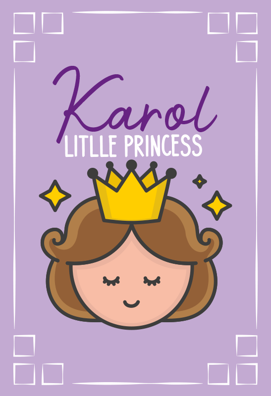 Little Princess Theme custom vinyl rug - TenStickers