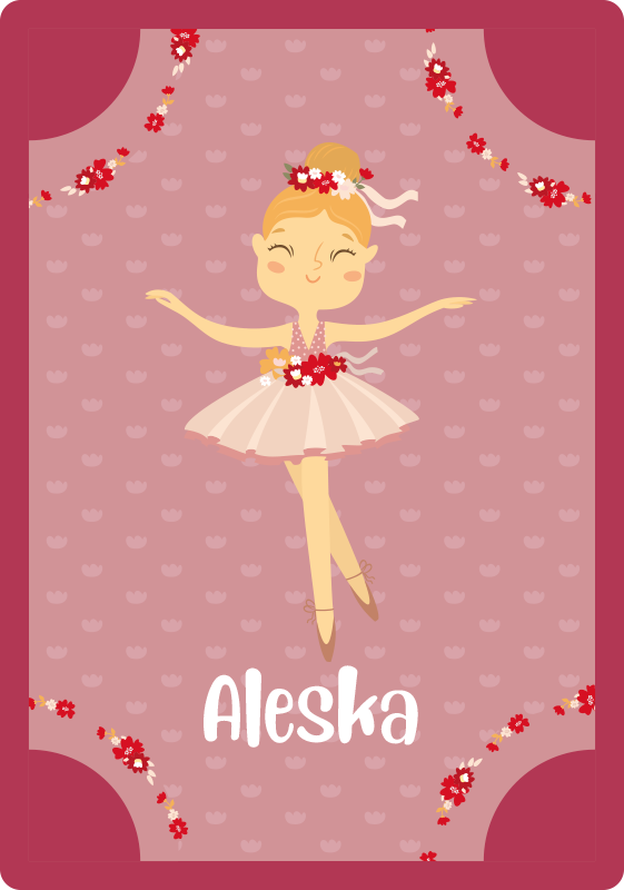 Ballerina Piece custom vinyl rug - TenStickers