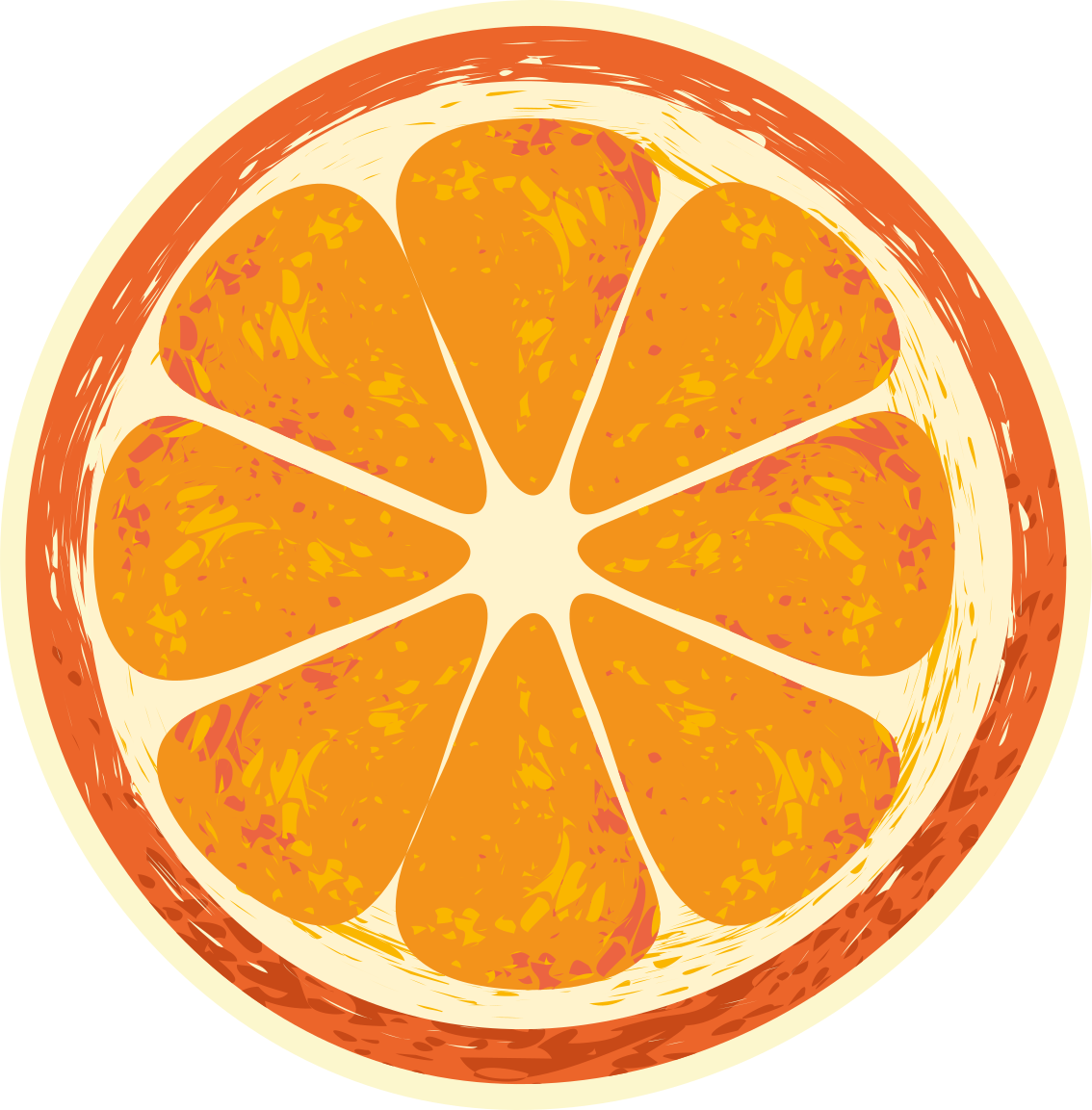 Slice of orange kitchen floor tiles - TenStickers