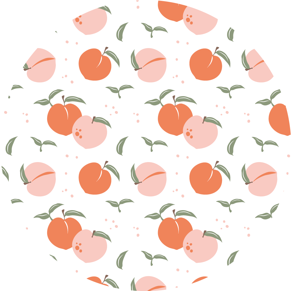 Peach orchard pattern kitchen vinyl rug - TenStickers
