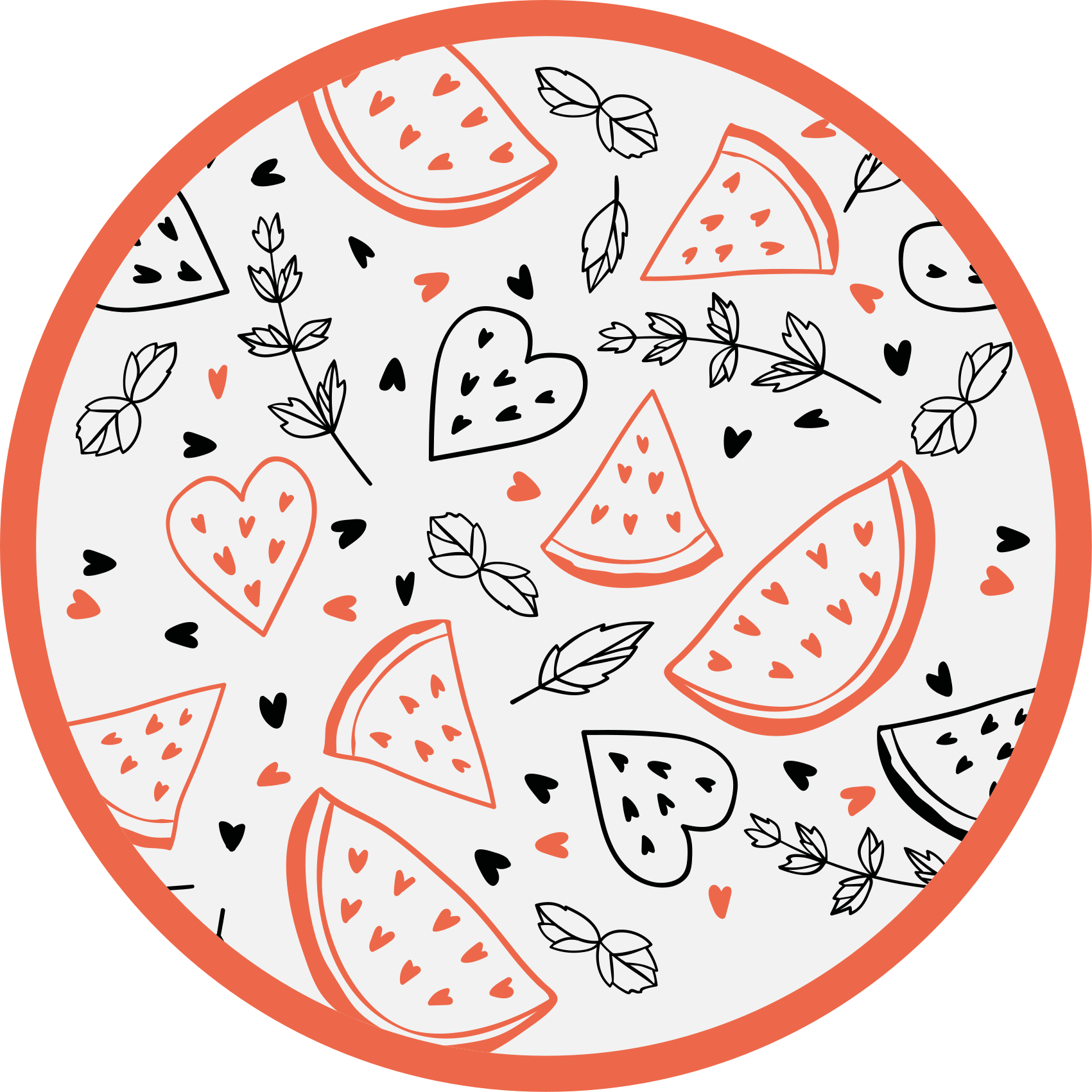 Sweet Heart Patterns kids vinyl rug - TenStickers