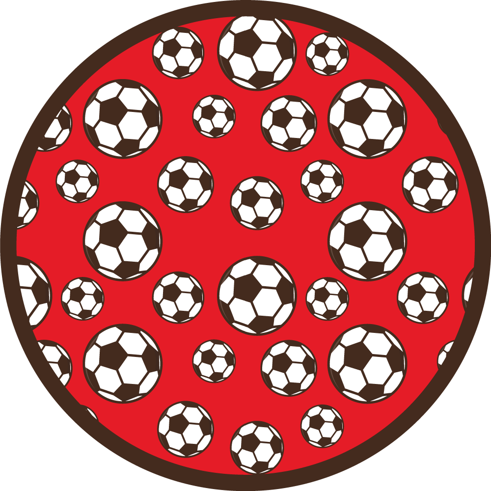 Soccer Ball Motif game vinyl rug - TenStickers