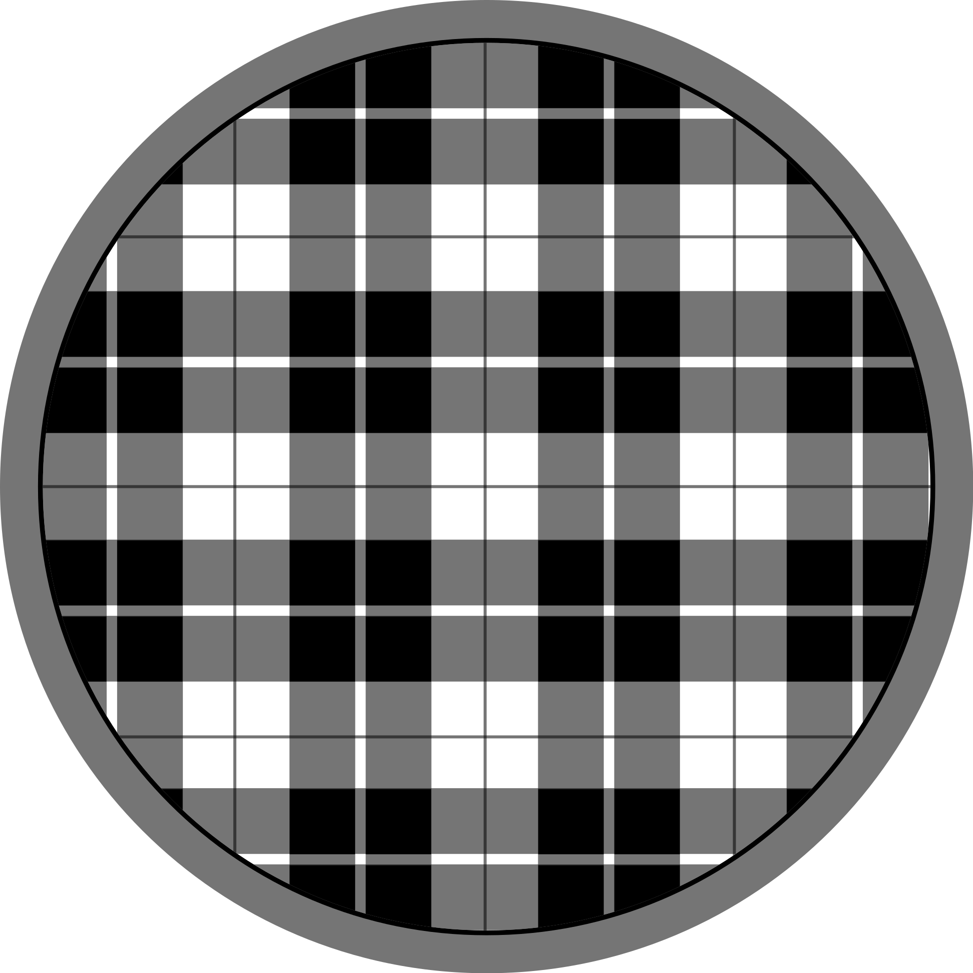 Checkered Grid circular vinyl rug - TenStickers