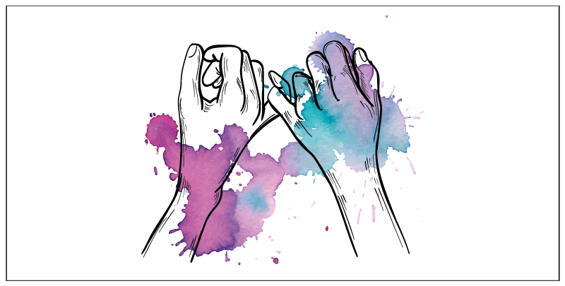 Colorful Hand Gesture teen vinyl rug - TenStickers