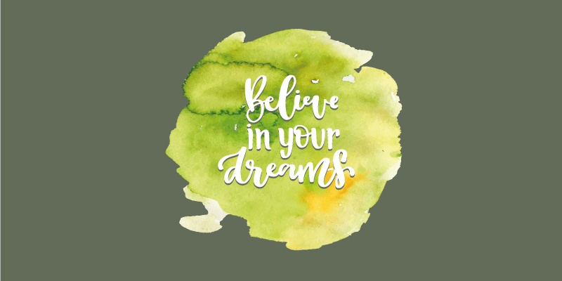 Watercolor with positive quote rectangular rug - TenStickers