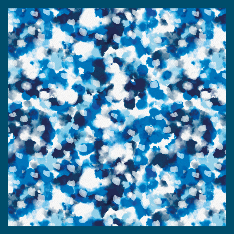 Blue cloud pattern kids vinyl rug - TenStickers
