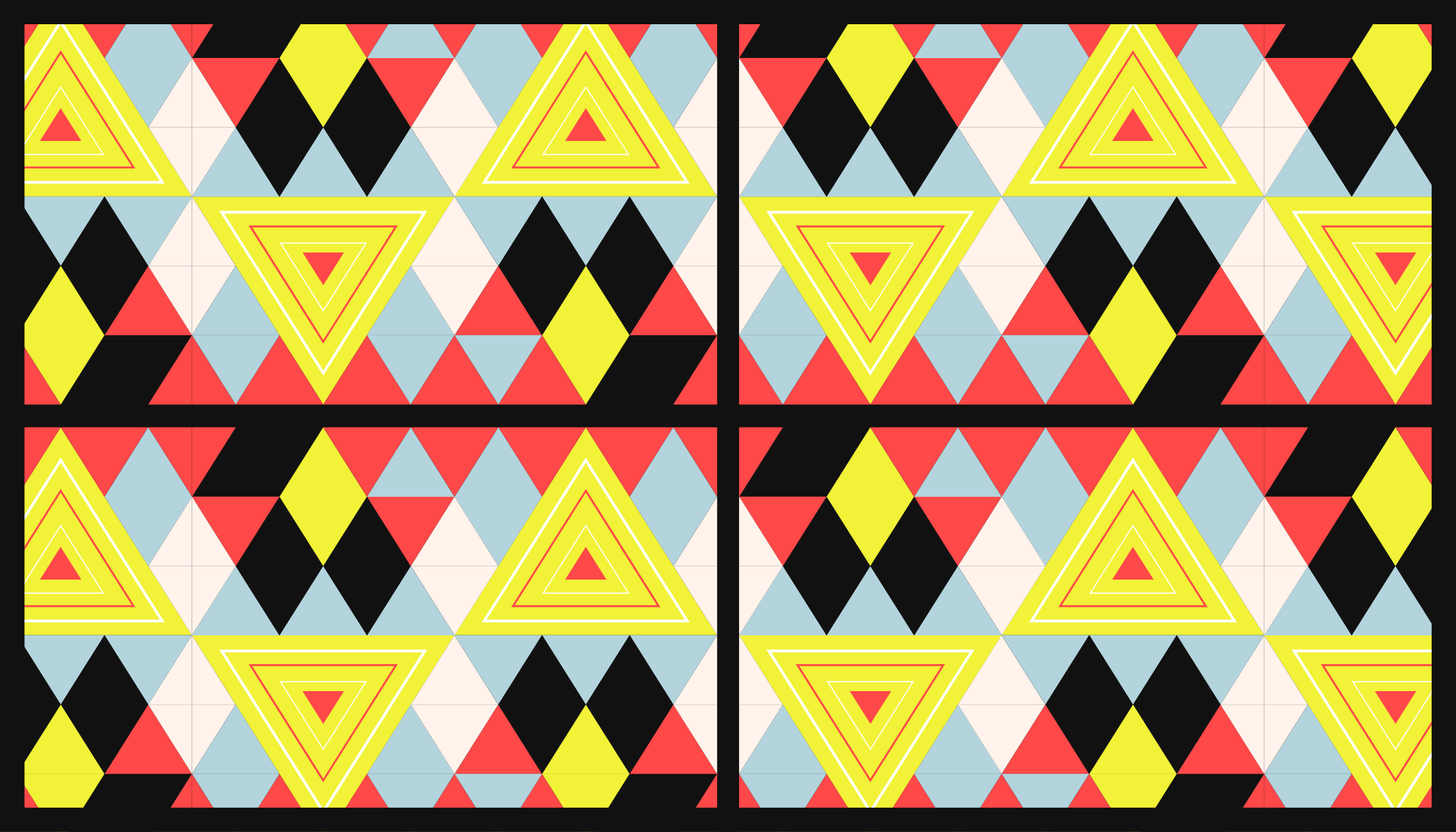 Vibrant triangules geometric vinyl rug - TenStickers