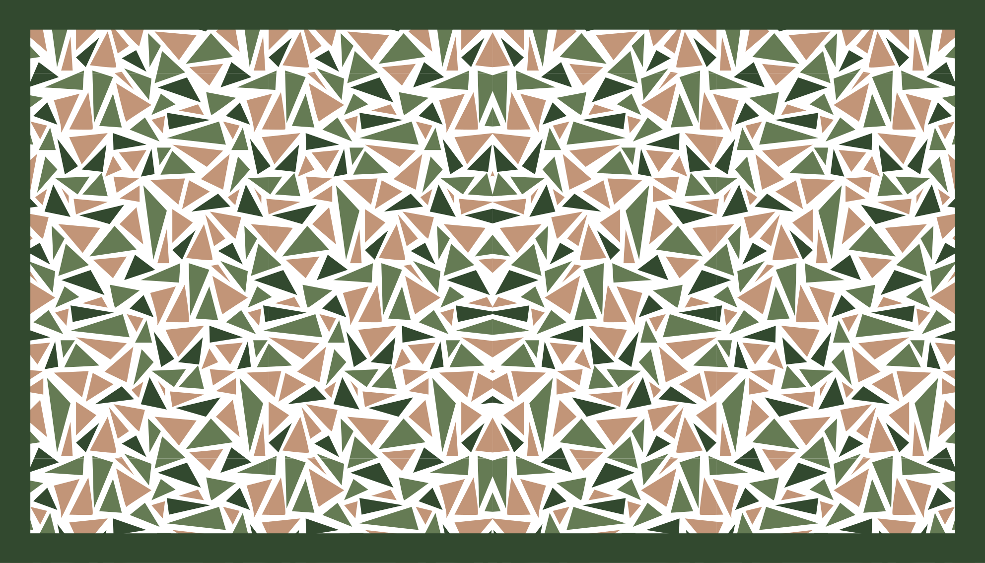 Green and brown nordic triangles geometric rug - TenStickers