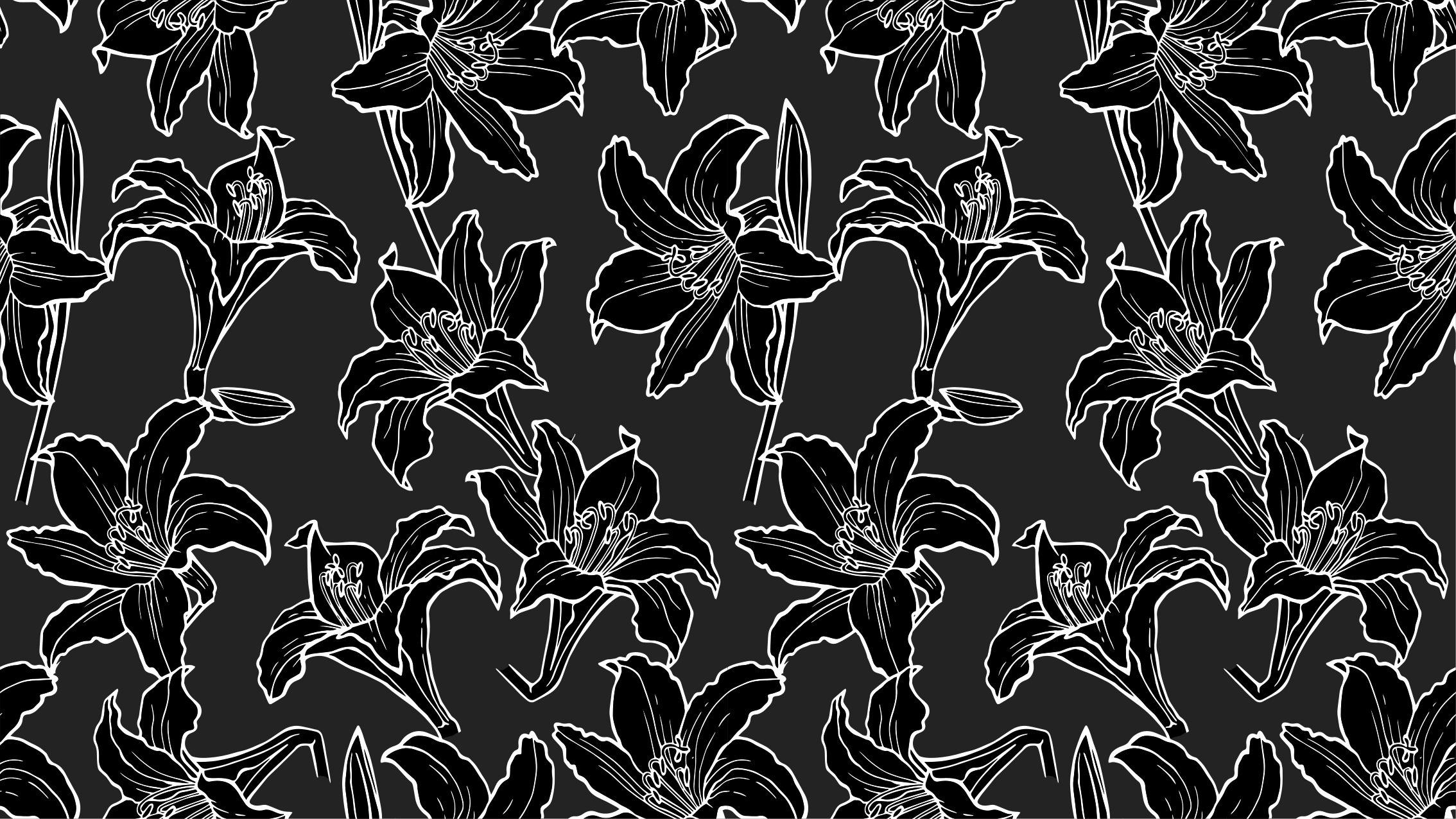 Black Flower Composition floral vinyl rug - TenStickers