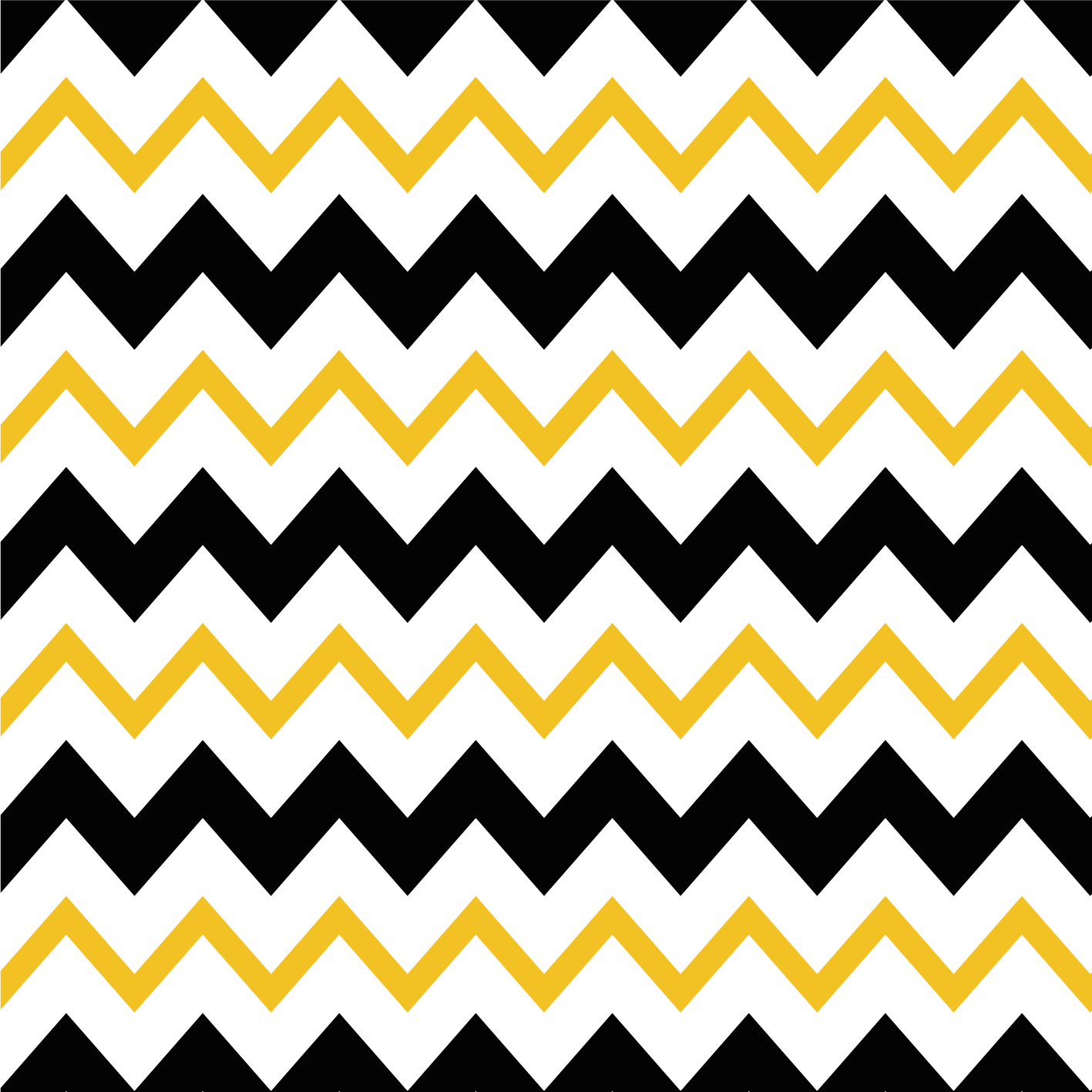 Black and yellow zig zag lines square vinyl rug - TenStickers