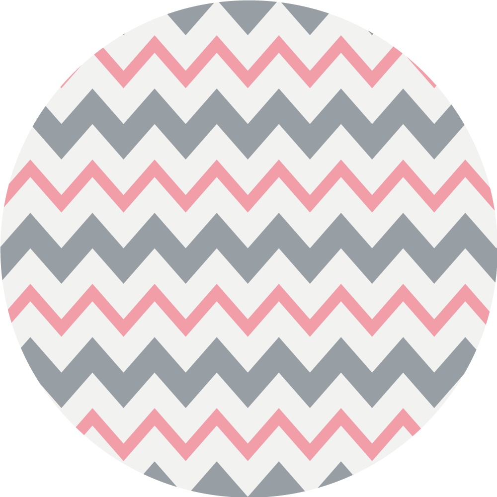 Scandinavian vinyl rug in grey and pink chevron - TenStickers