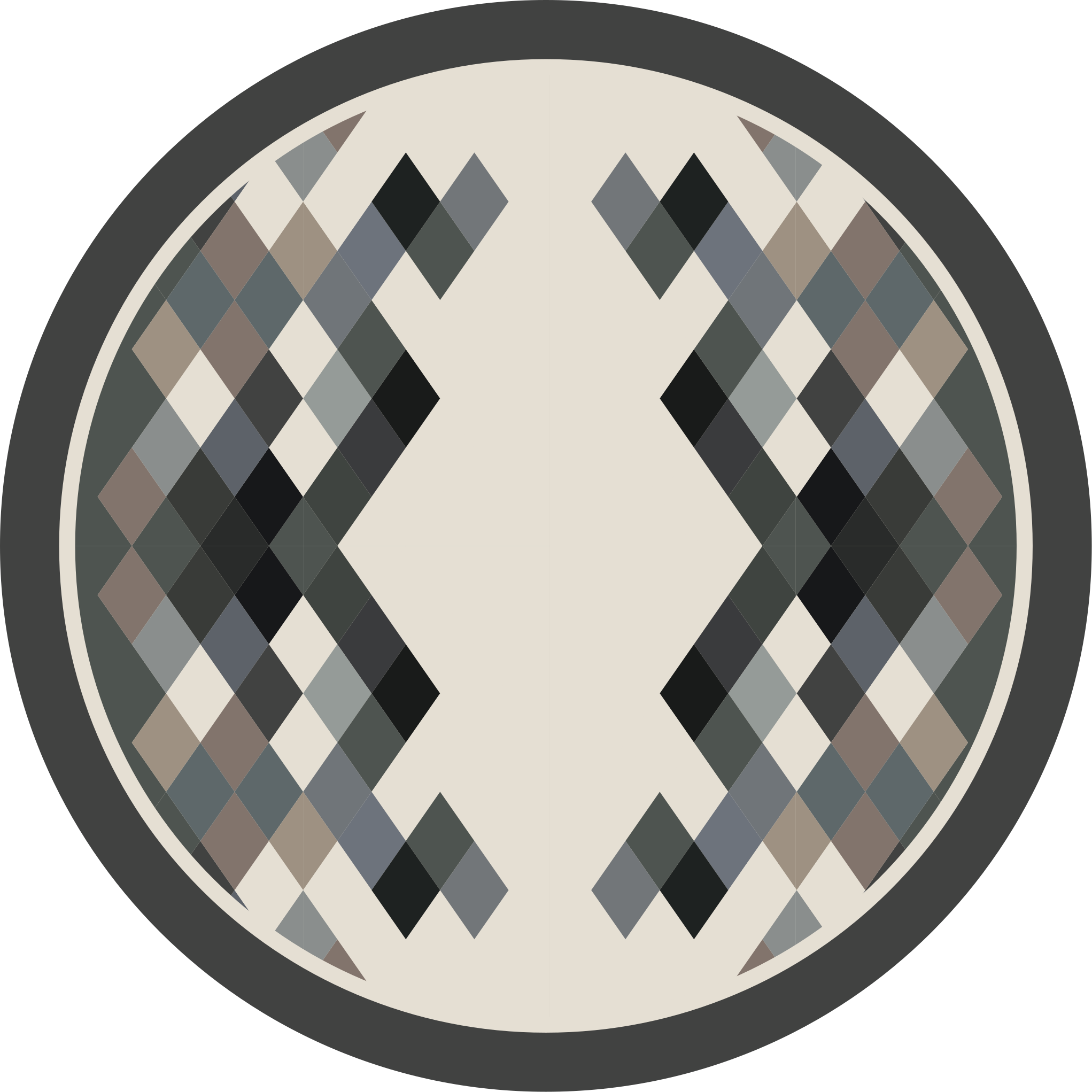 Modern vinyl rug with grey geometric patterns - TenStickers