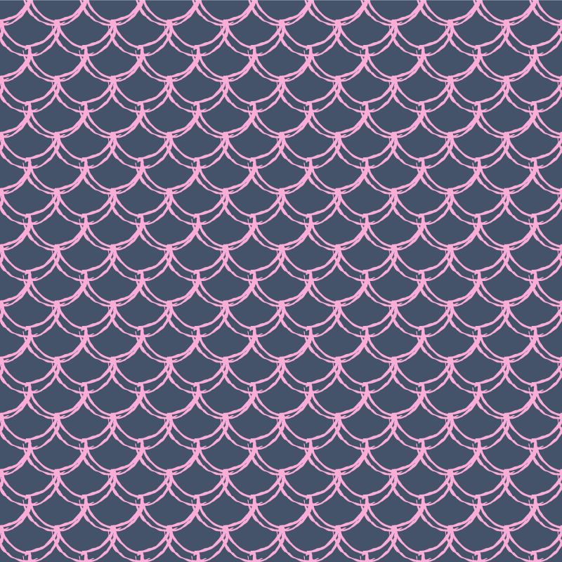 Pink scallop lines bathroom vinyl rug - TenStickers