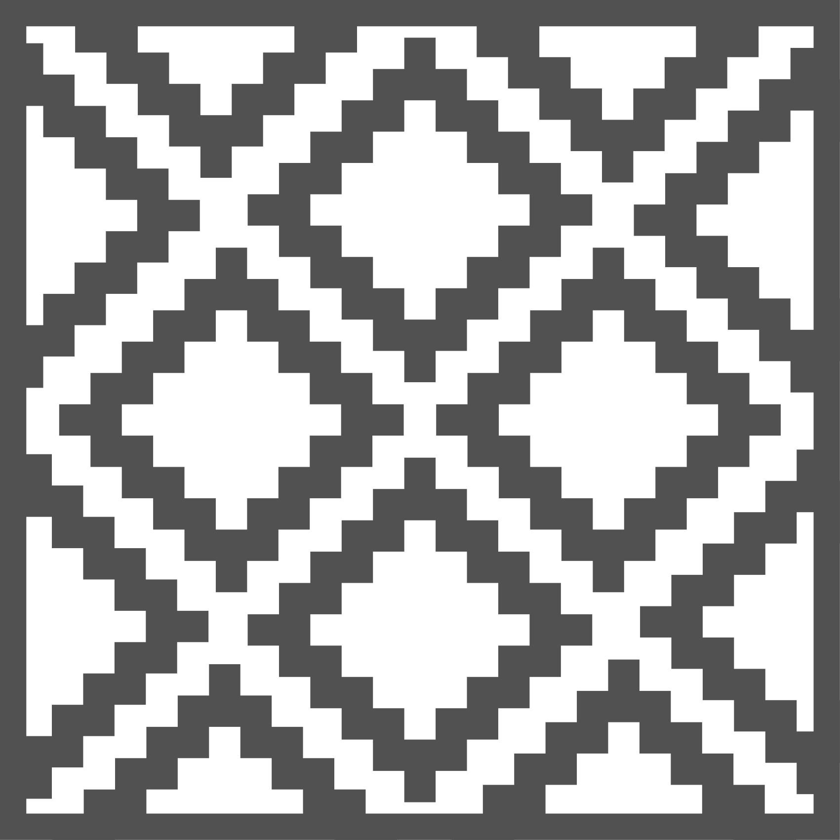 Geometric vinyl rug in black diamond pattern - TenStickers