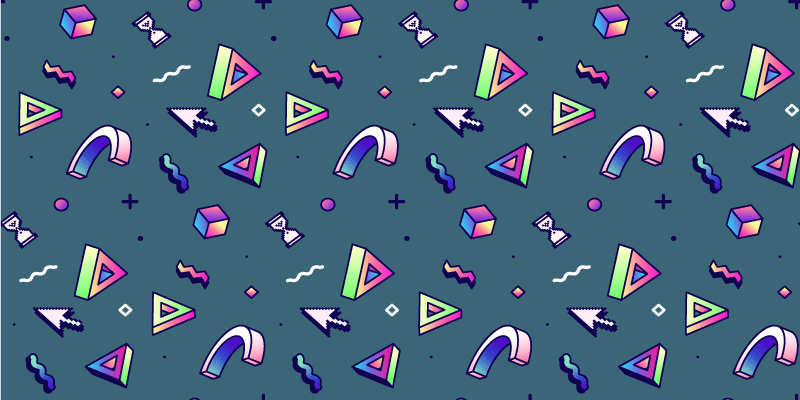 Retro vaporwave objects bedroom rug - TenStickers