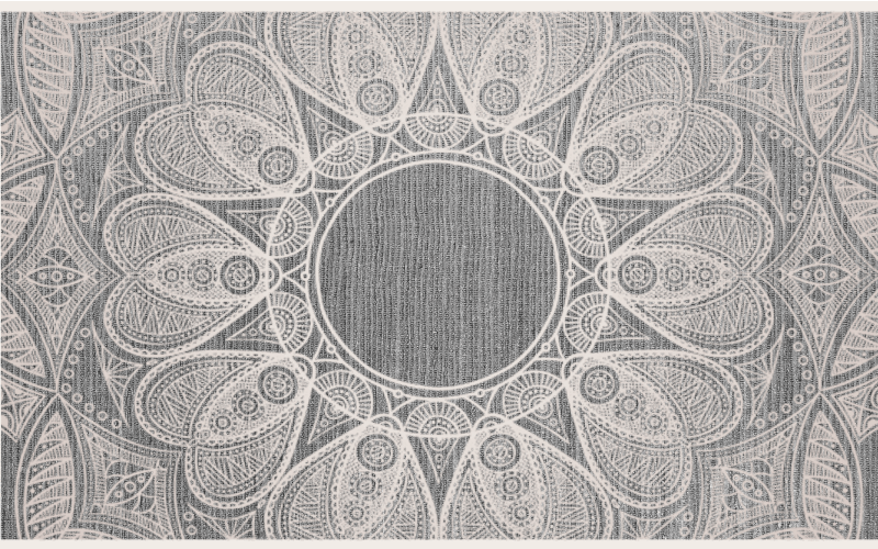 Sophisticated Round Motif mandala vinyl rug - TenStickers