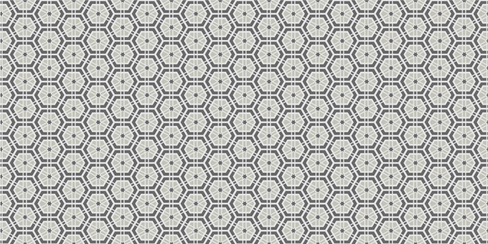 Elegant grey hexagons motif mosaic vinyl rug - TenStickers