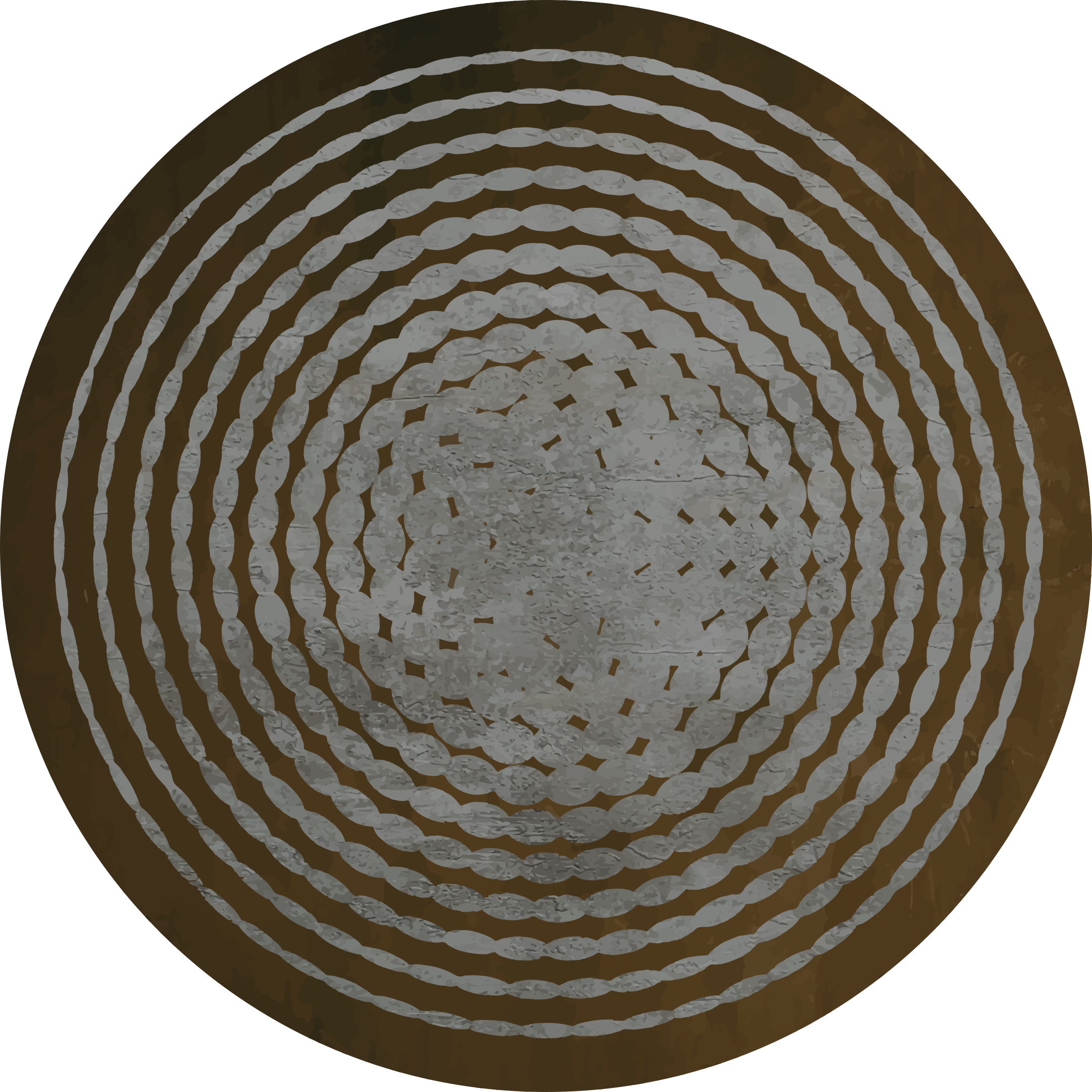 Circular trunk pattern wood effect vinyl rug - TenStickers