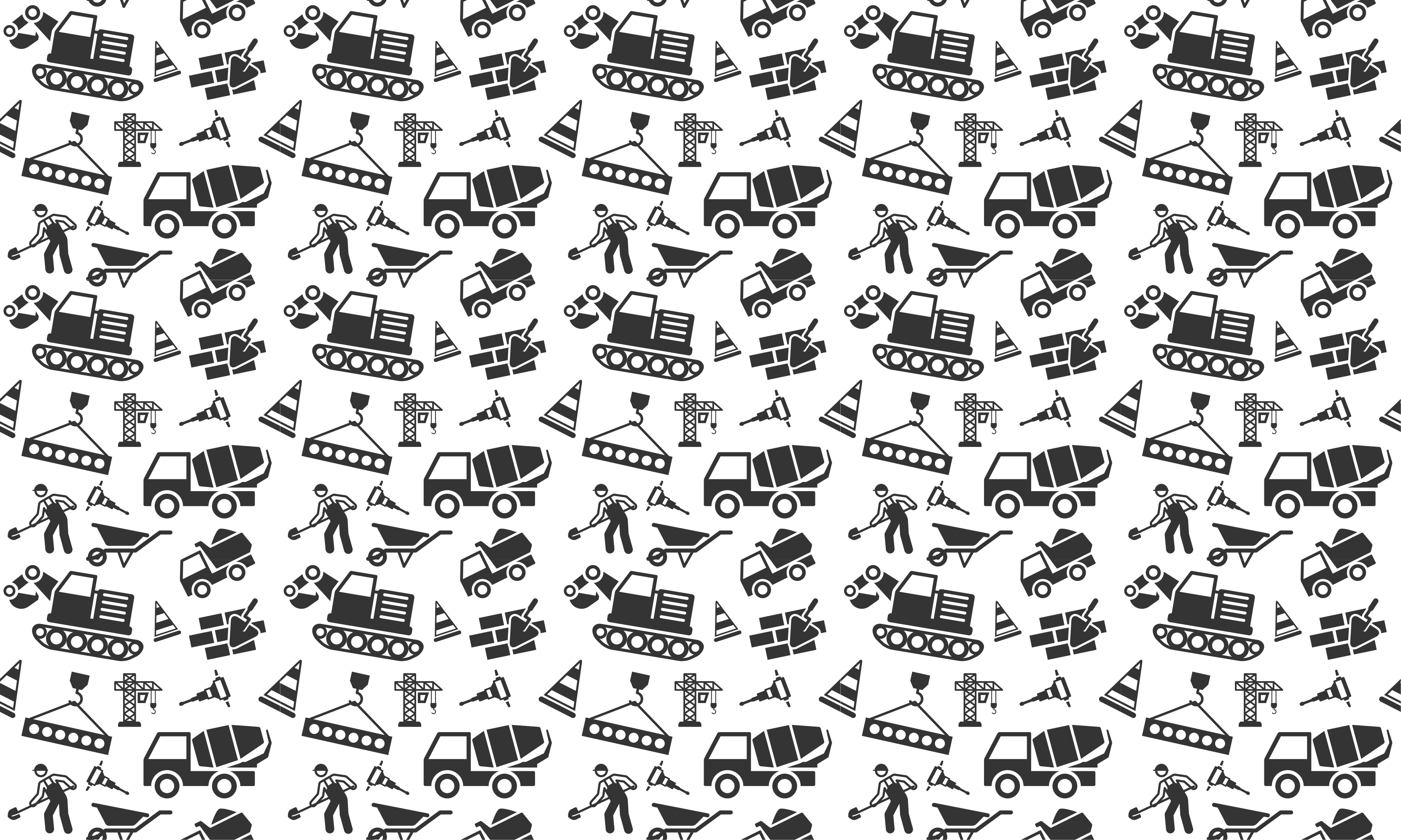 Construction Vehicles Play game vinyl rug - TenStickers