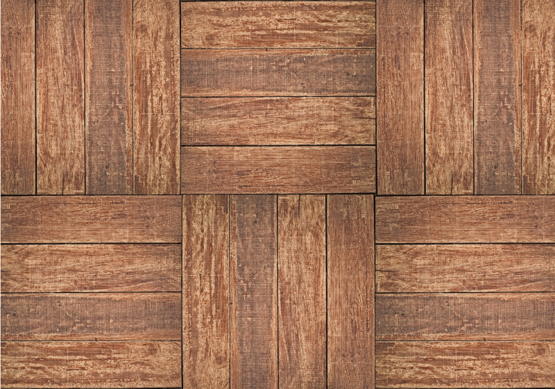 Luxurious pattern wood effect vinyl rug - TenStickers