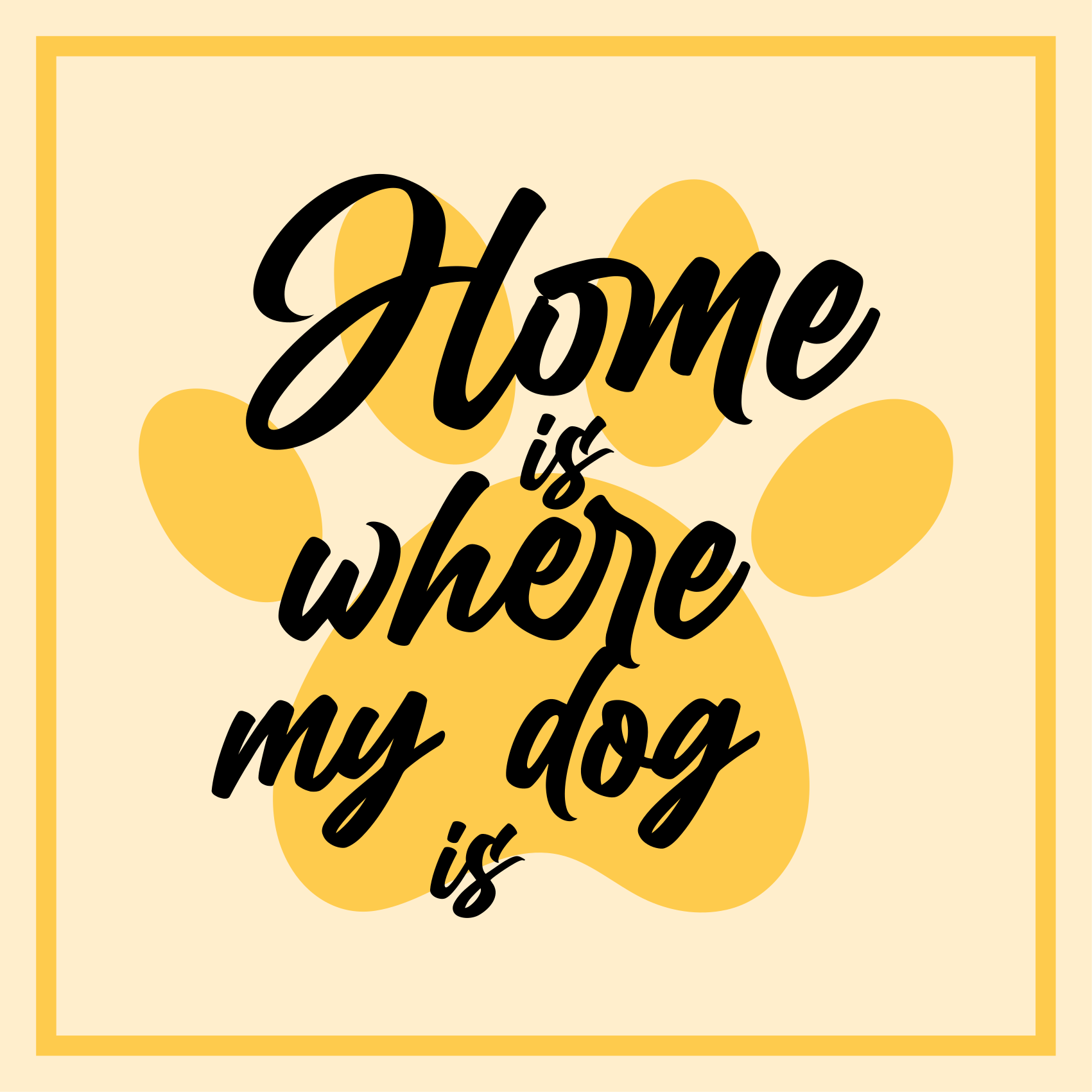 Home where my dog is entrance hall vinyl rug - TenStickers