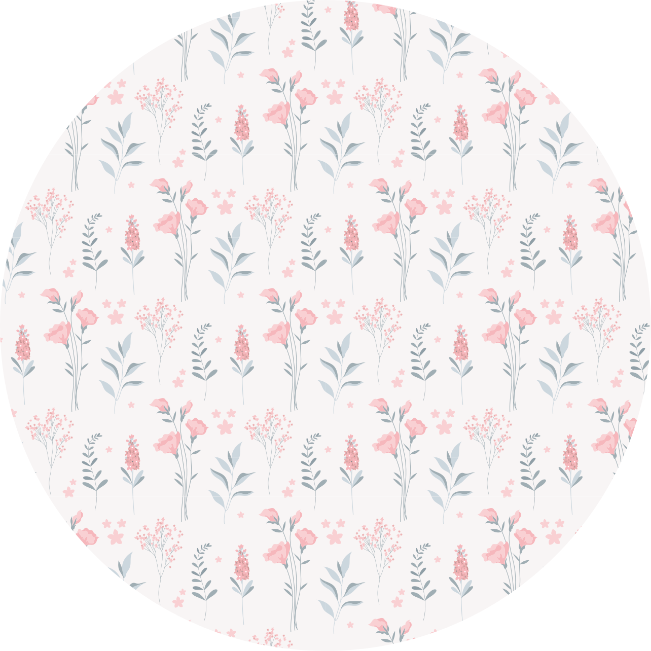 Floral vinyl rug in a floral patterned design - TenStickers