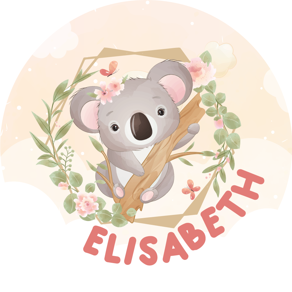 Custom vinyl rug with cute koala design - TenStickers