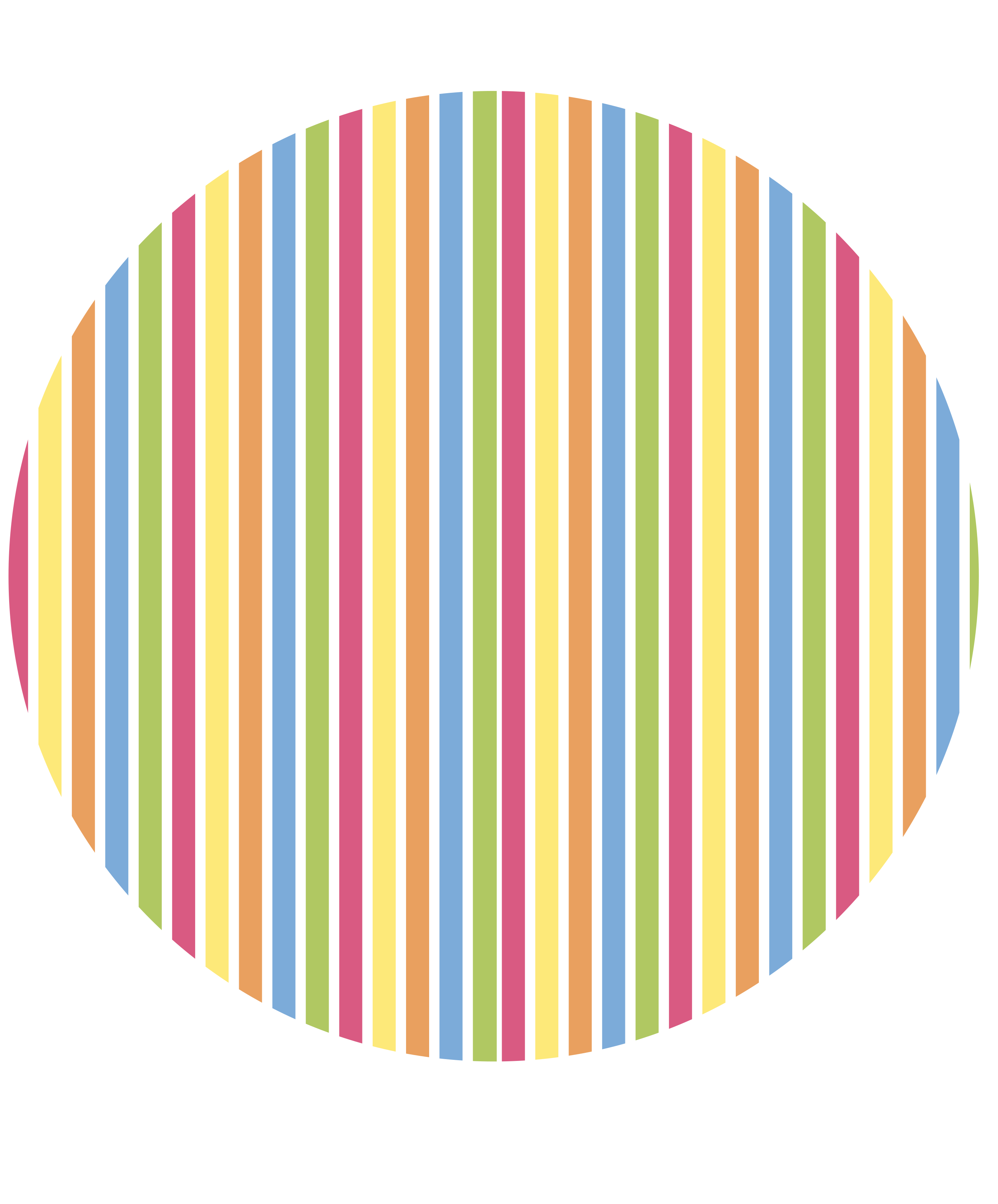 Striped vinyl rug in vibrant striped design - TenStickers