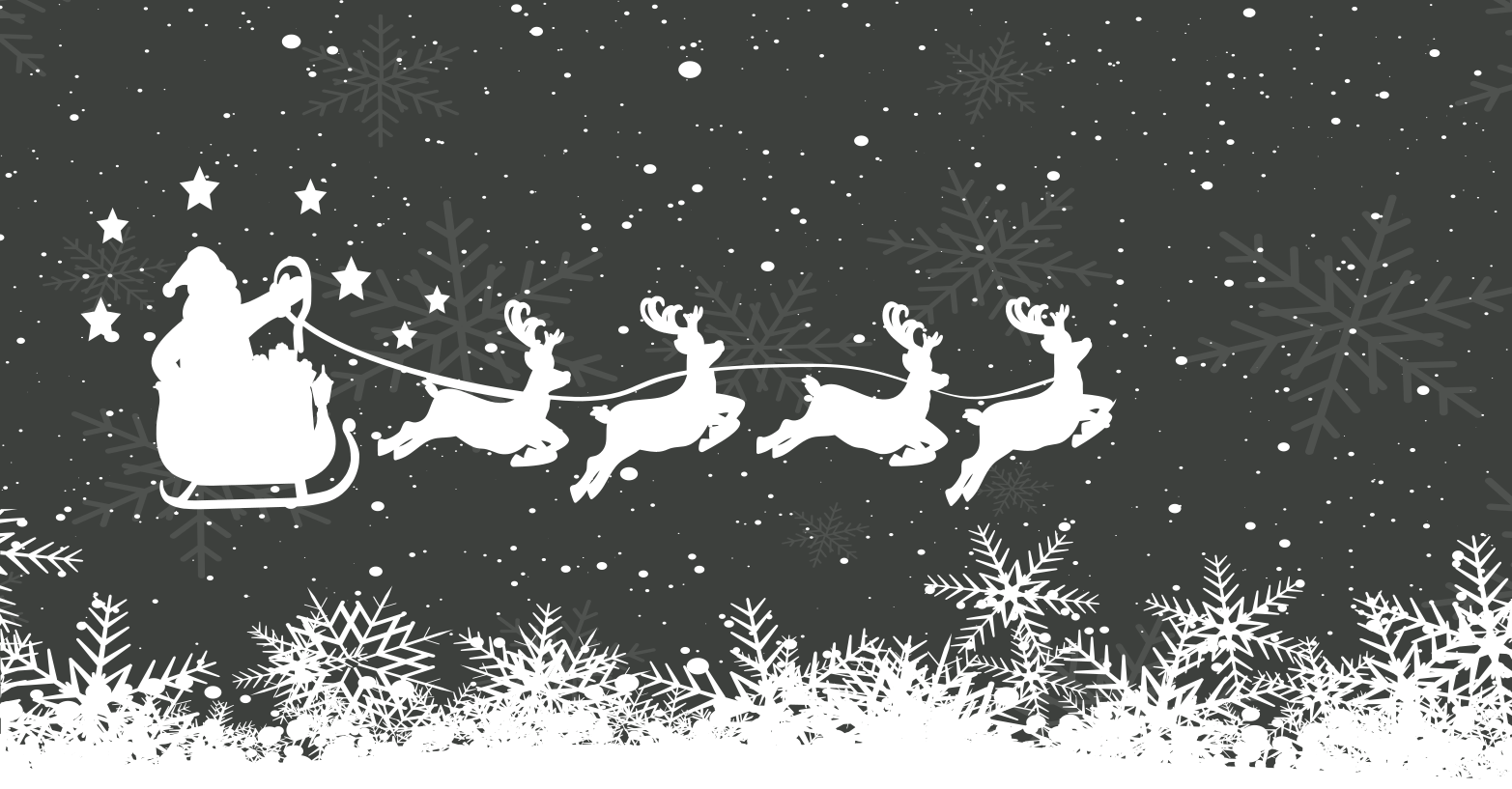 Santa's Sleigh Scene Christmas vinyl rug - TenStickers