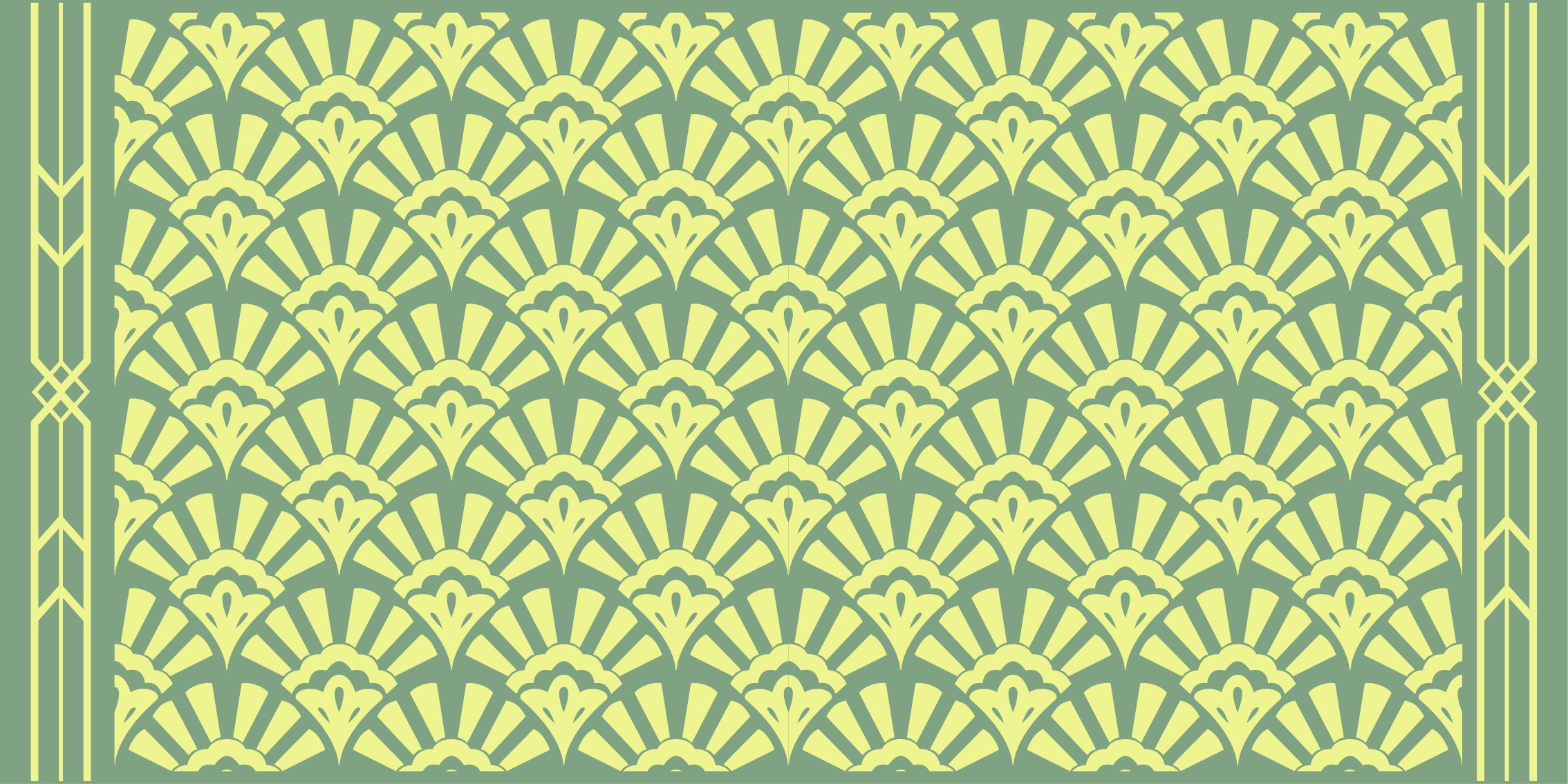Lemon color 70s' pattern vintage rug - TenStickers
