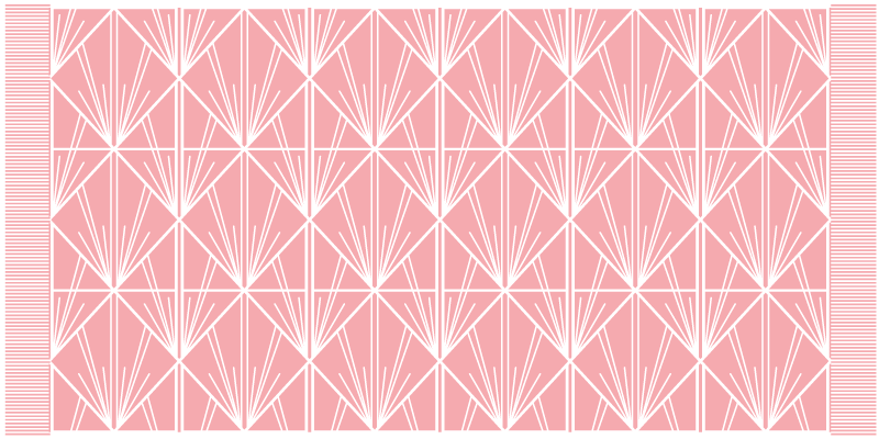 Pink Geometric Scheme tile vinyl rug - TenStickers