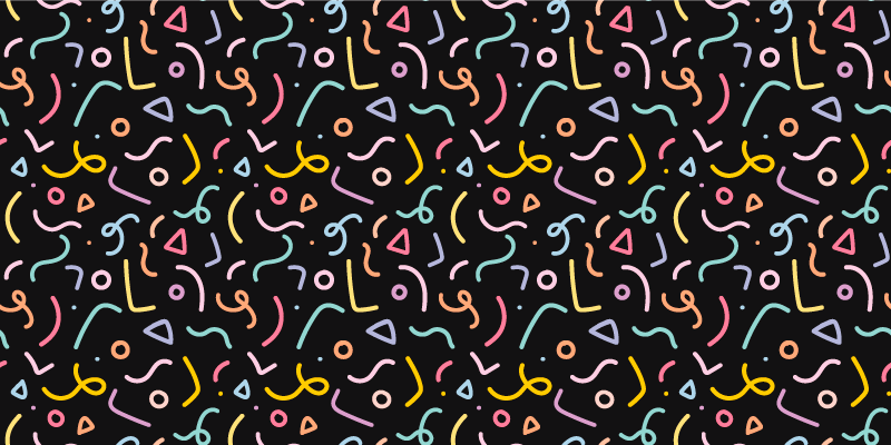 Colorful Abstract Swirls geometric vinyl rug - TenStickers