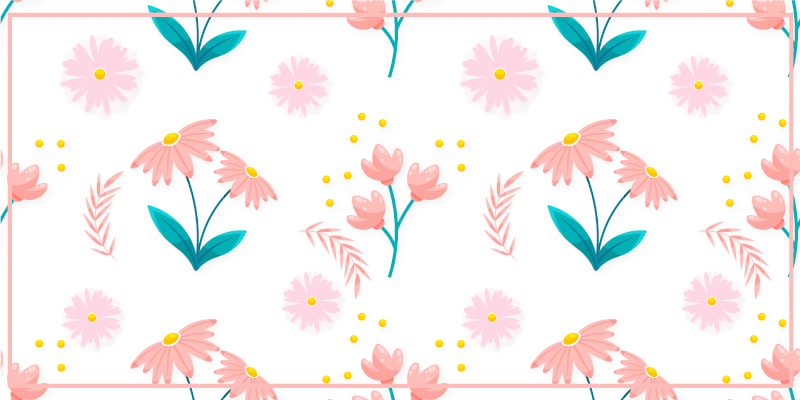 Floral spring bloom floral vinyl rug - TenStickers
