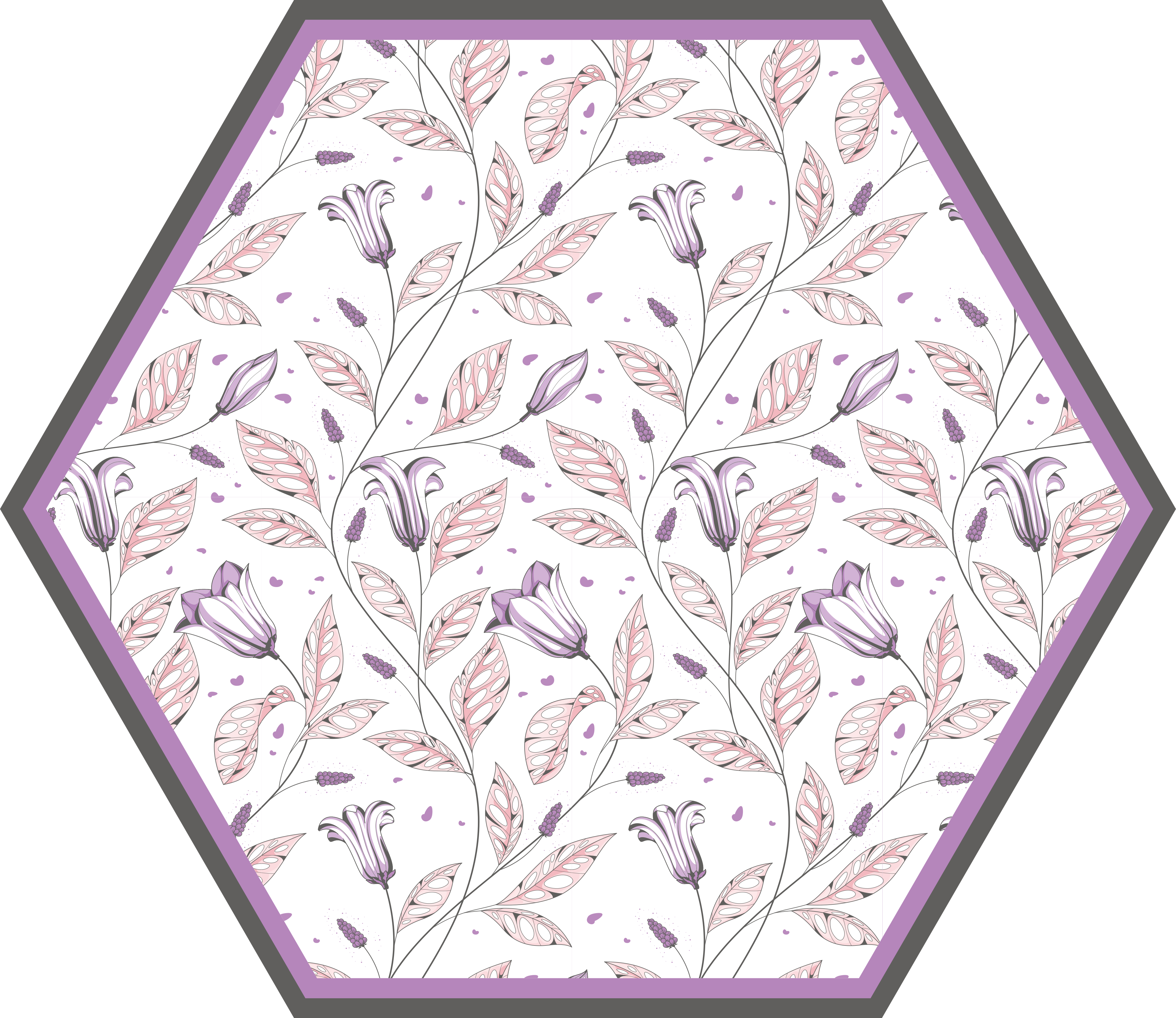 Graceful botanical floral vinyl rug - TenStickers