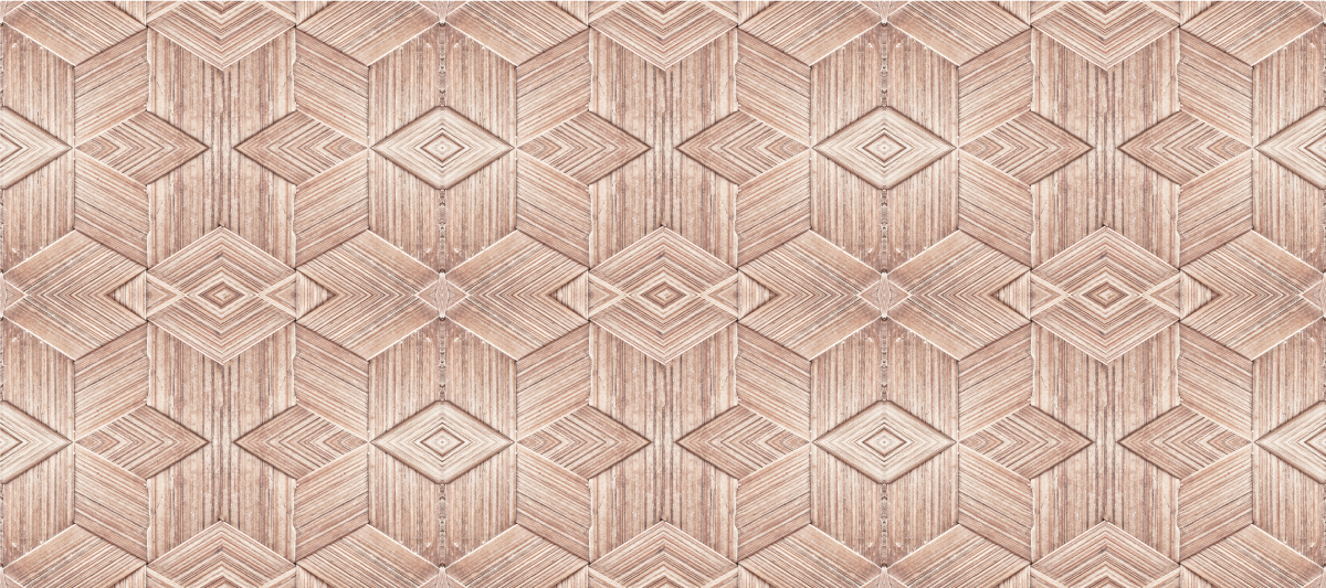 Geometric Pattern wood effect vinyl rug - TenStickers