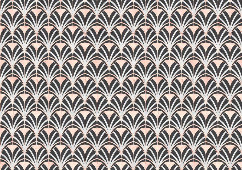 Flowing Leaf Pattern textured vinyl rug - TenStickers