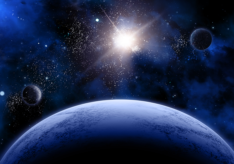 Cosmic starry scene kids vinyl rug - TenStickers