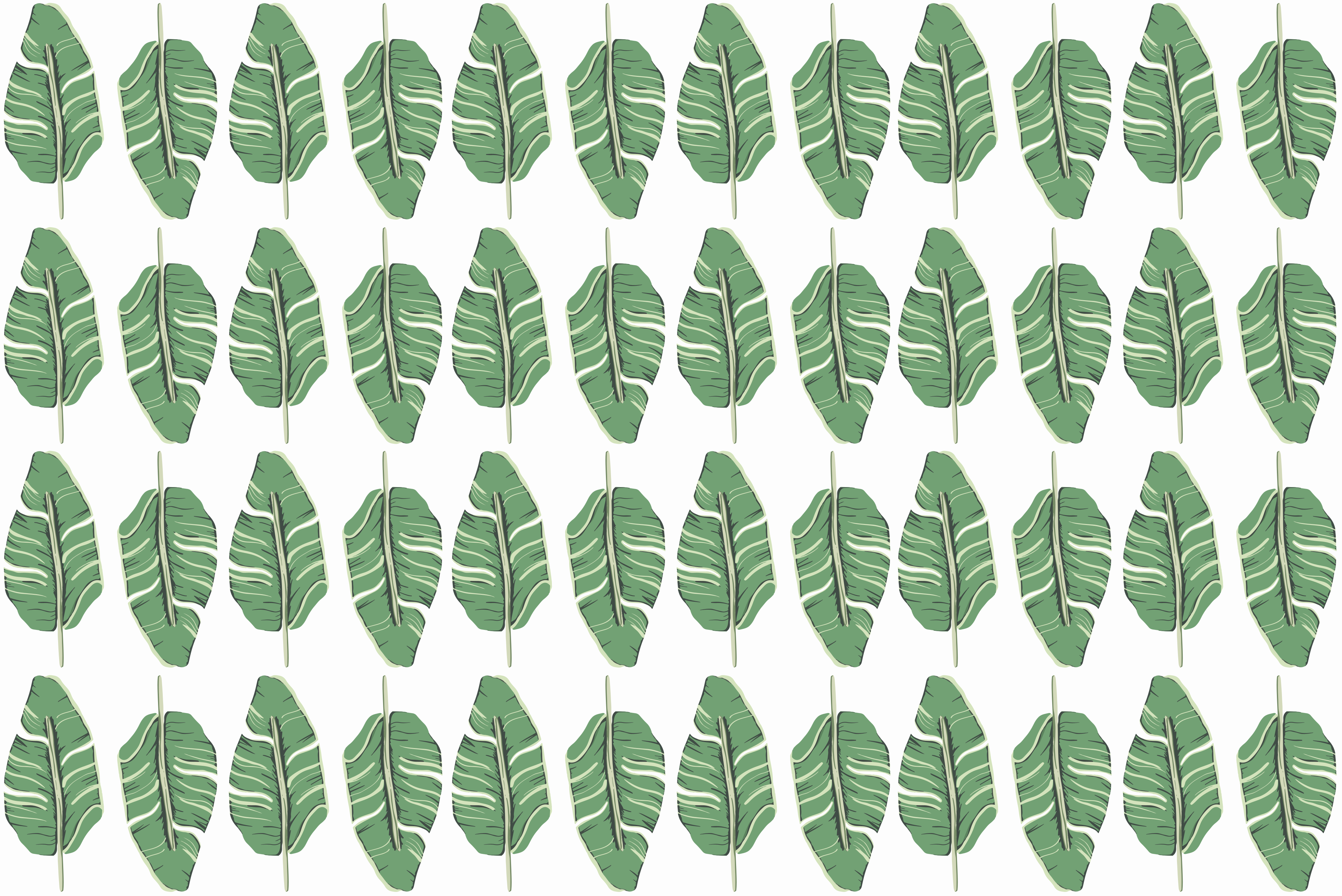 Opulent Leaf Motif nature vinyl rug - TenStickers