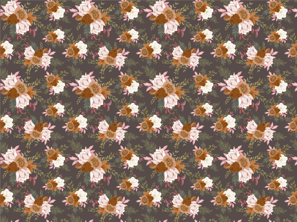 Floral Pattern Elegance floral vinyl rug - TenStickers