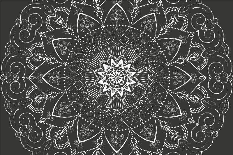 Mandala Pattern Symmetry mandala carpet - TenStickers