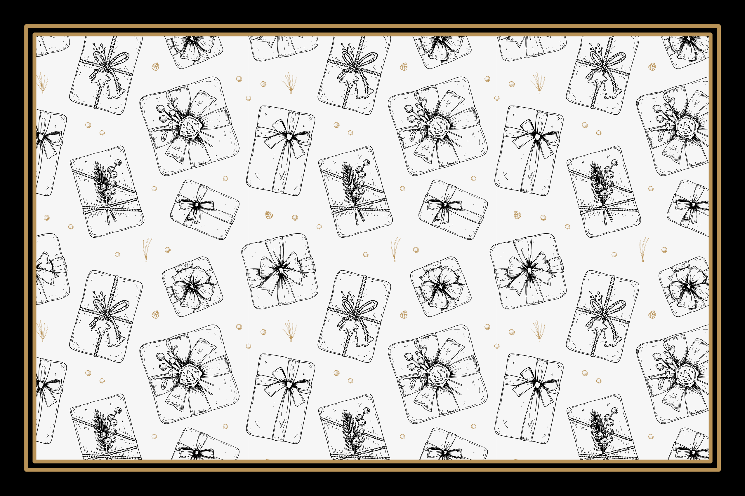 Festive Gift Pattern Christmas carpet runner - TenStickers